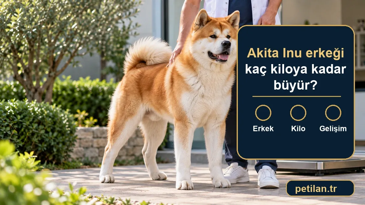 Akita Inu erkeği kaç kiloya kadar büyür?