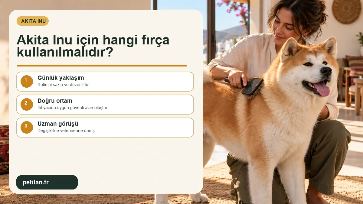 Akita Inu için hangi fırça kullanılmalıdır?