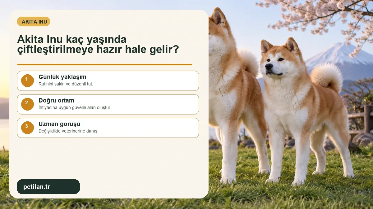 Akita Inu kaç yaşında çiftleştirilmeye hazır hale gelir?