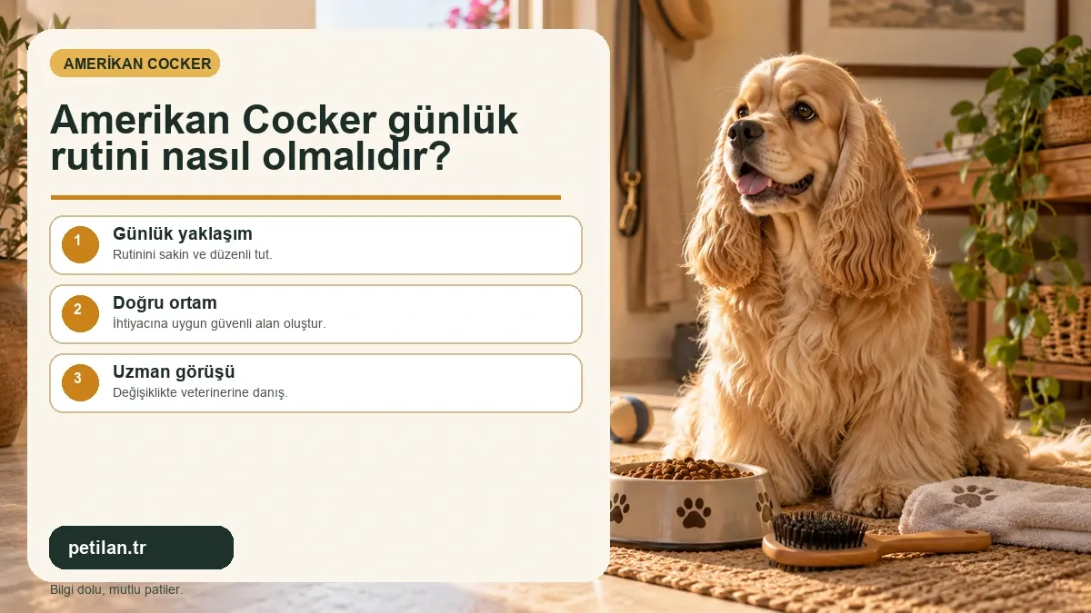 Amerikan Cocker günlük rutini nasıl olmalıdır?