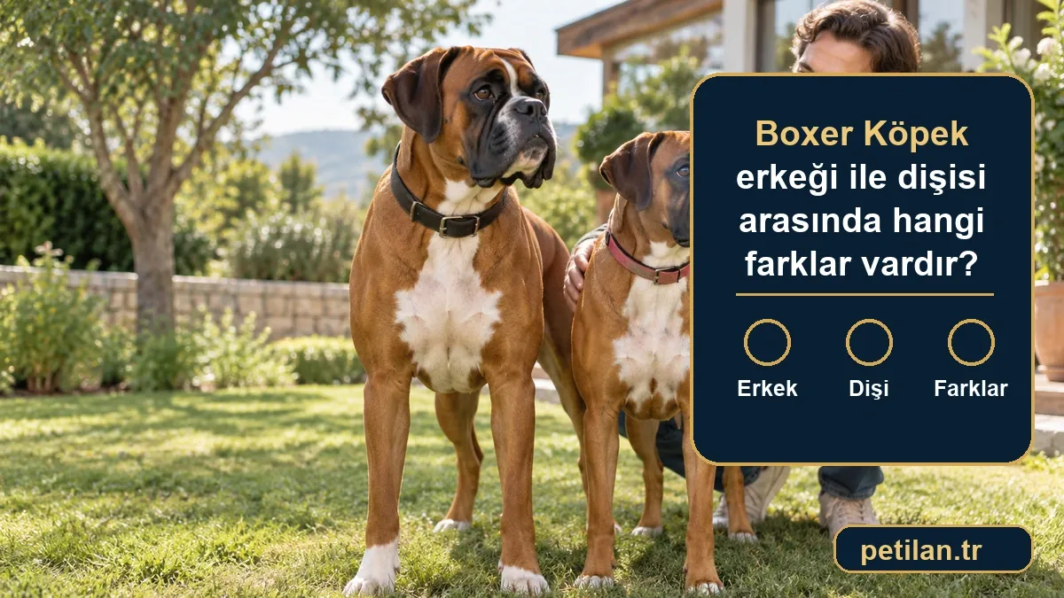 Boxer Köpek erkeği ile dişisi arasında hangi farklar vardır?