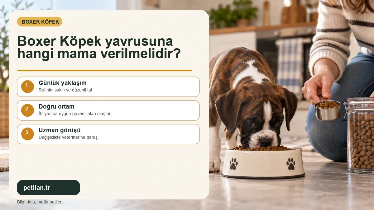 Boxer Köpek yavrusuna hangi mama verilmelidir?