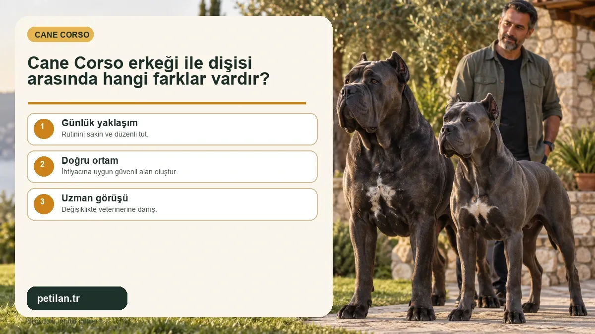 Cane Corso erkeği ile dişisi arasında hangi farklar vardır?