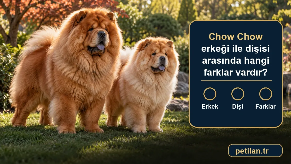Chow Chow erkeği ile dişisi arasında hangi farklar vardır?