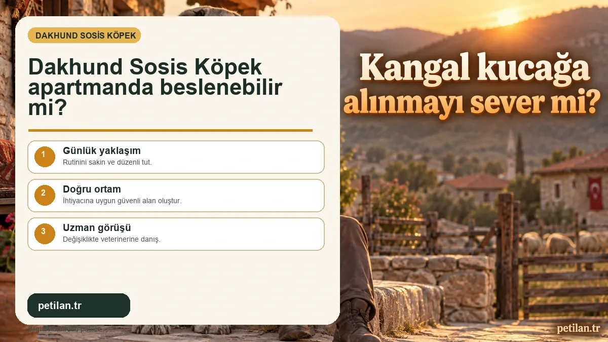 Dakhund Sosis Köpek apartmanda beslenebilir mi?