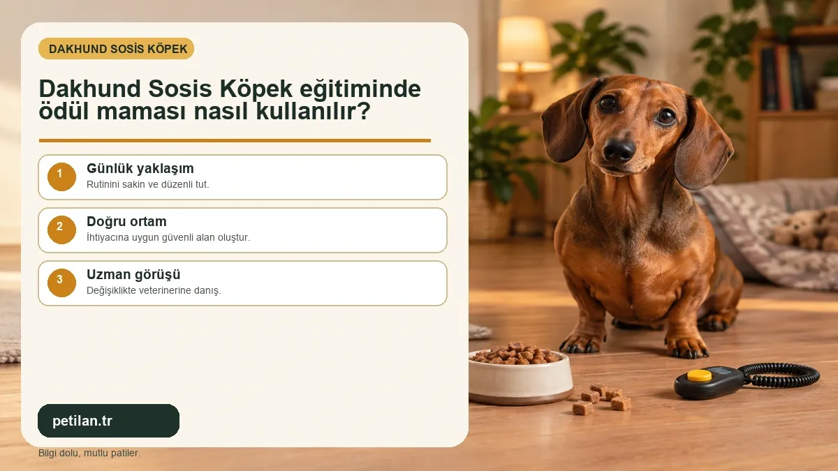 Dakhund Sosis Köpek eğitiminde ödül maması nasıl kullanılır?