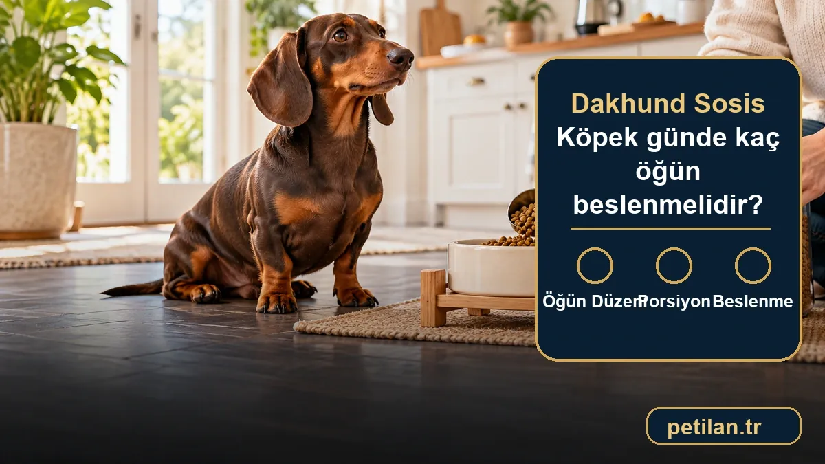 Dakhund Sosis Köpek günde kaç öğün beslenmelidir?