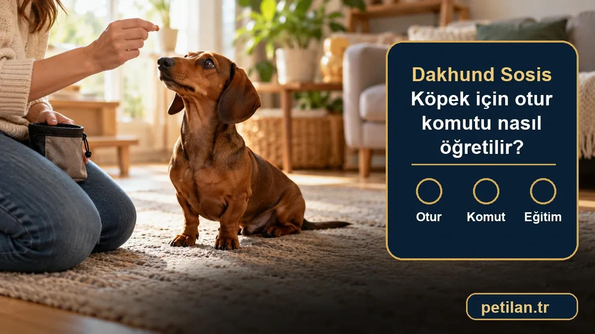 Dakhund Sosis Köpek için otur komutu nasıl öğretilir?