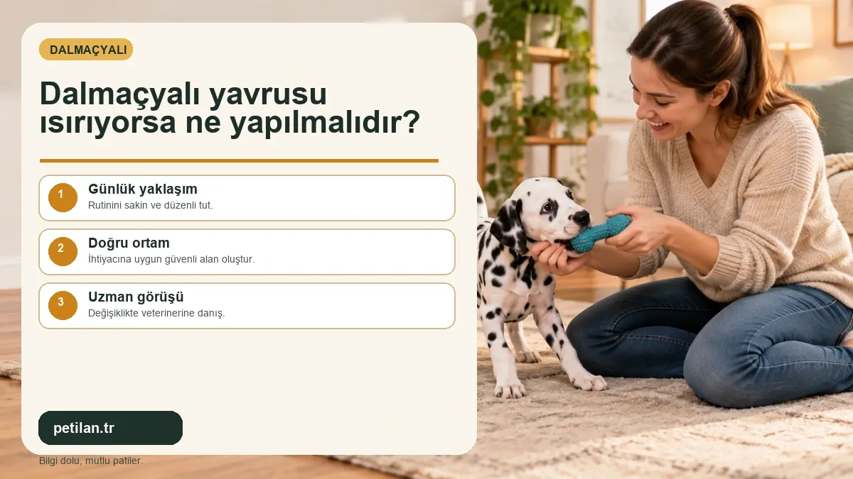 Dalmaçyalı yavrusu ısırıyorsa ne yapılmalıdır?