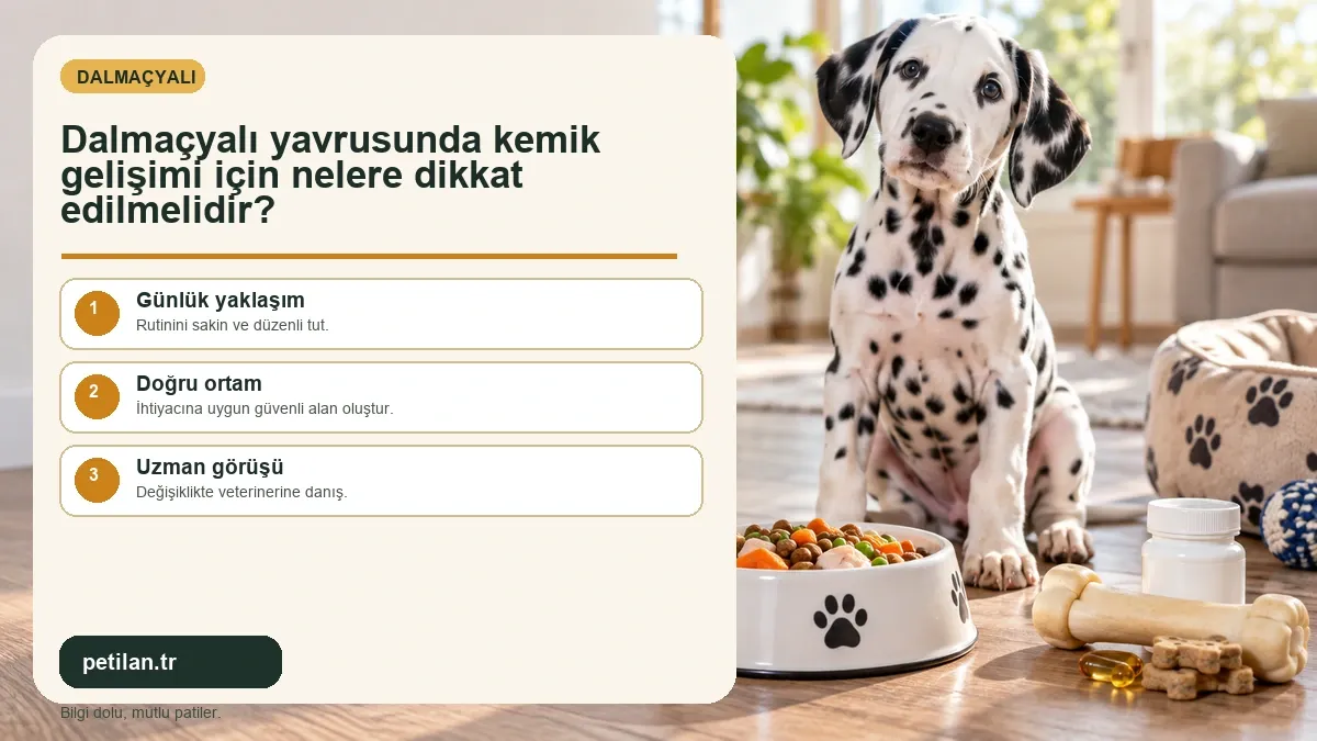 Dalmaçyalı yavrusunda kemik gelişimi için nelere dikkat edilmelidir?