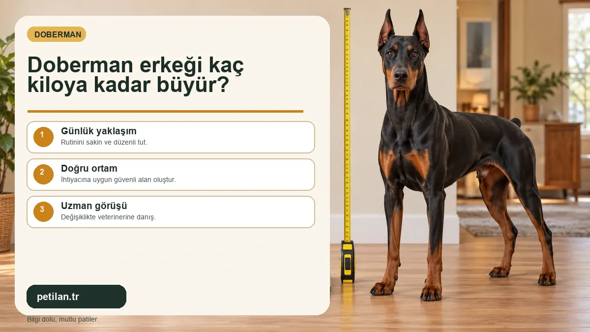 Doberman erkeği kaç kiloya kadar büyür?