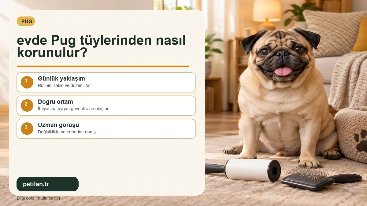 evde Pug tüylerinden nasıl korunulur?