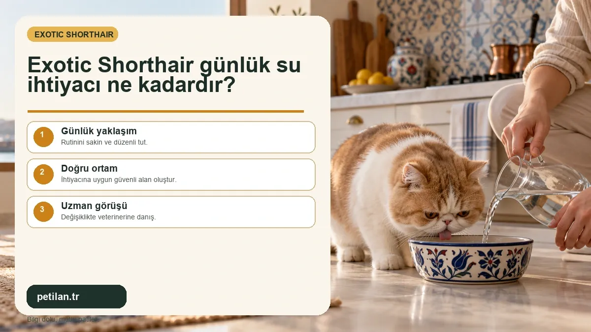 Exotic Shorthair günlük su ihtiyacı ne kadardır?