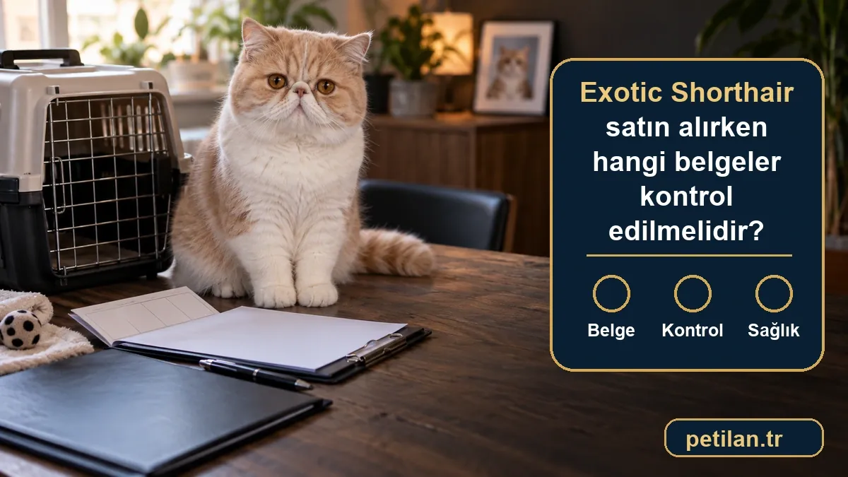 Exotic Shorthair satın alırken hangi belgeler kontrol edilmelidir?
