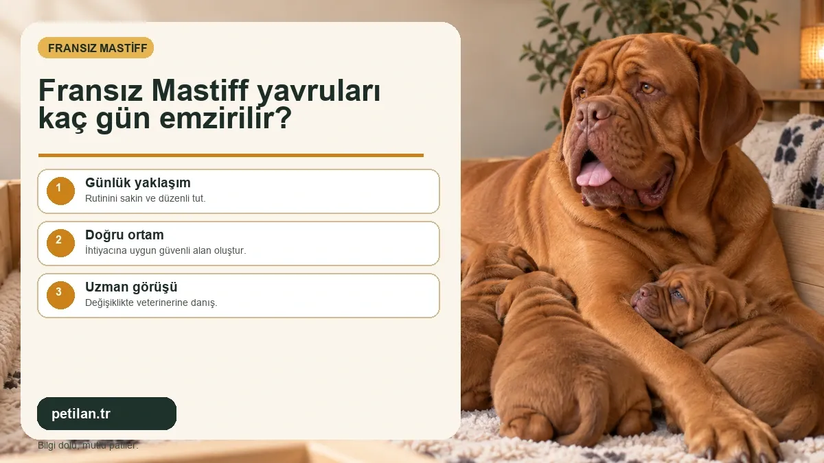 Fransız Mastiff yavruları kaç gün emzirilir?