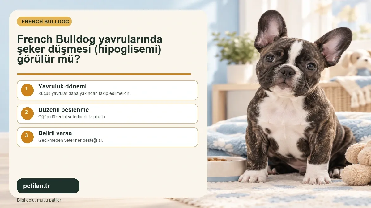 French Bulldog yavrularında şeker düşmesi (hipoglisemi) görülür mü?