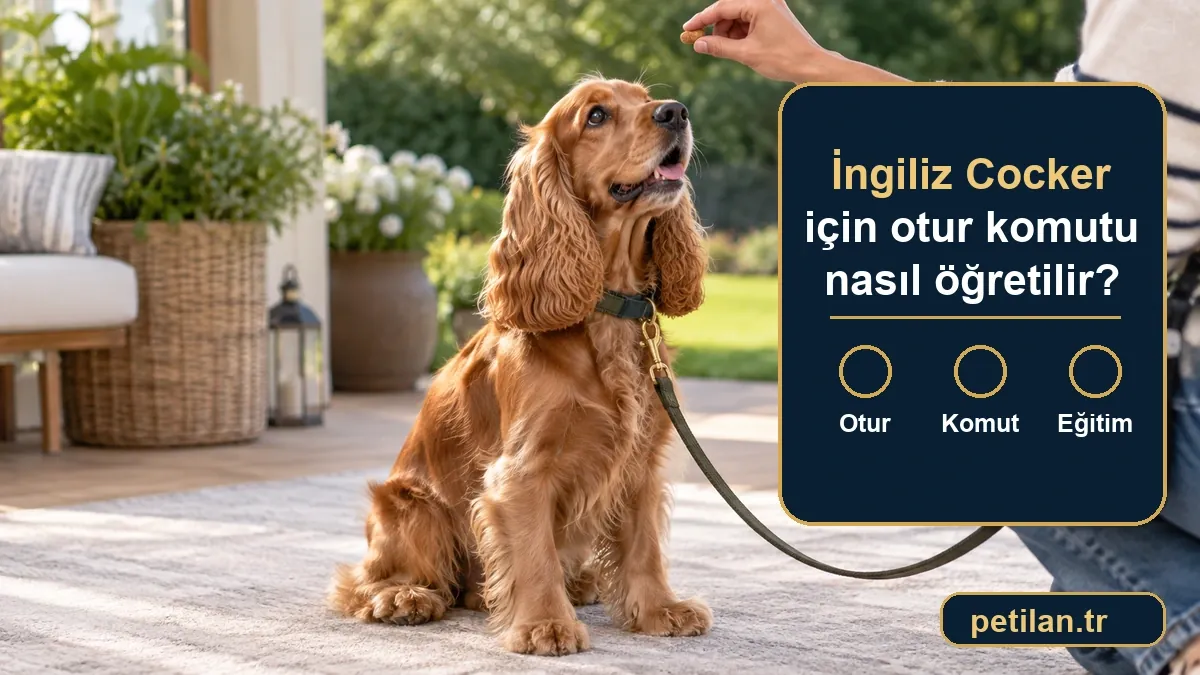 İngiliz Cocker için otur komutu nasıl öğretilir?