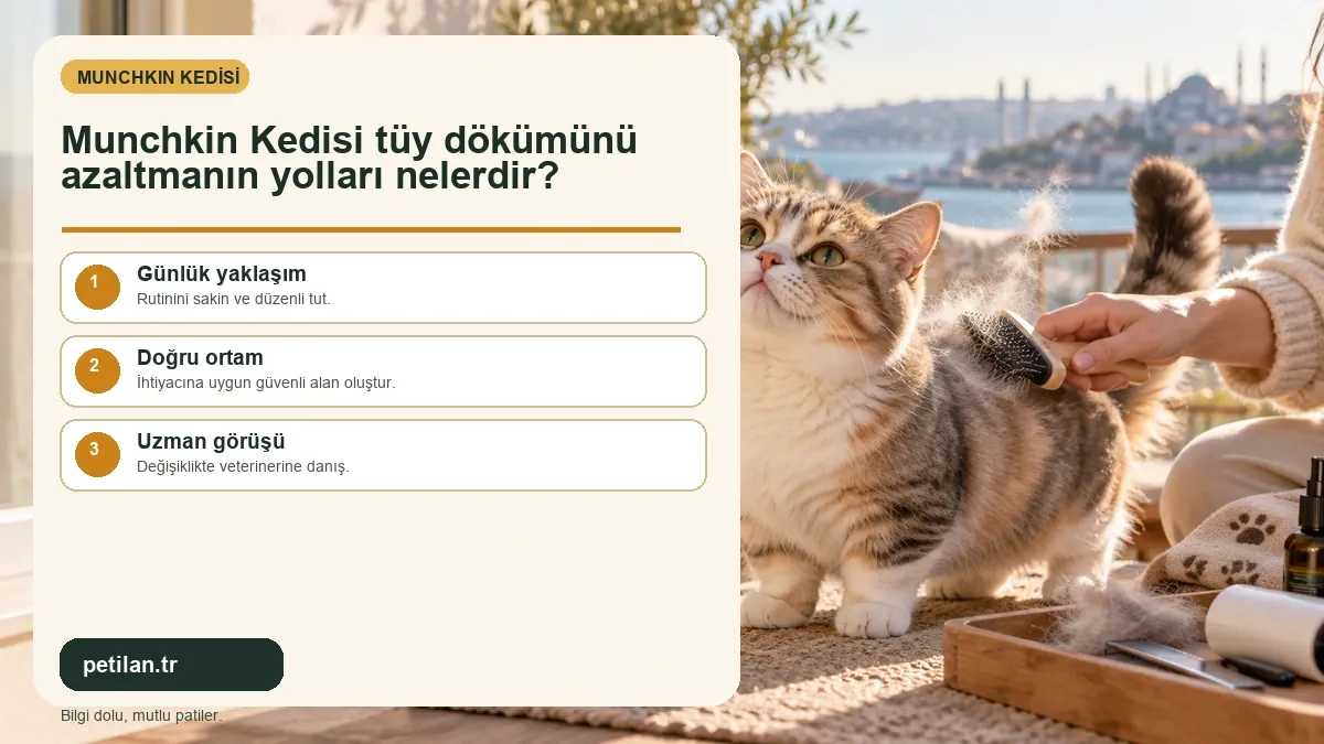 Munchkin Kedisi tüy dökümünü azaltmanın yolları nelerdir?