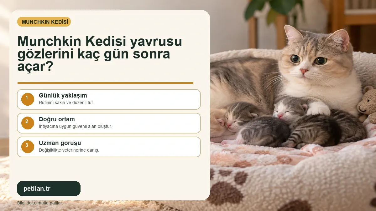 Munchkin Kedisi yavrusu gözlerini kaç gün sonra açar?