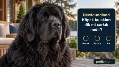 Newfoundland Köpek kulakları dik mi sarkık mıdır?