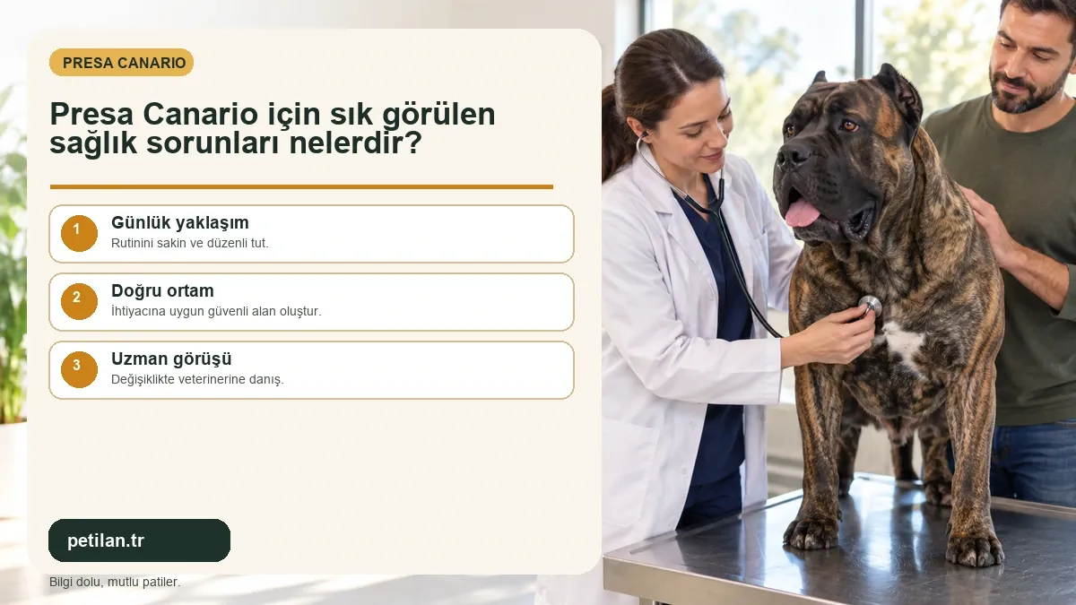 Presa Canario için sık görülen sağlık sorunları nelerdir?