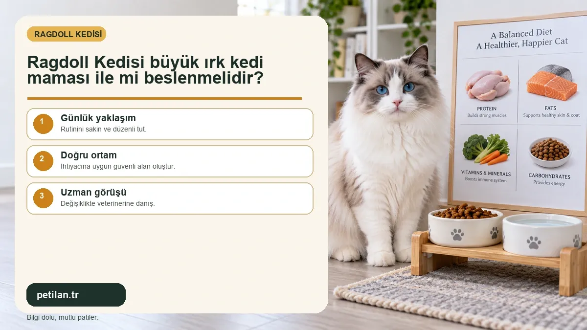 Ragdoll Kedisi büyük ırk kedi maması ile mi beslenmelidir?