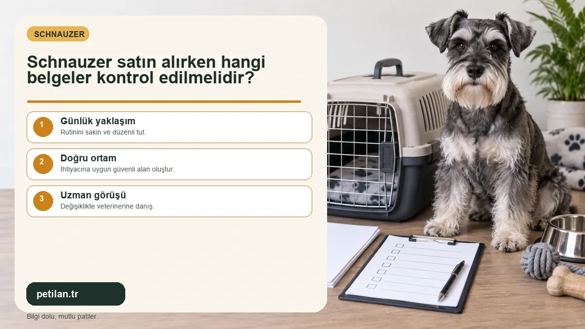 Schnauzer satın alırken hangi belgeler kontrol edilmelidir?