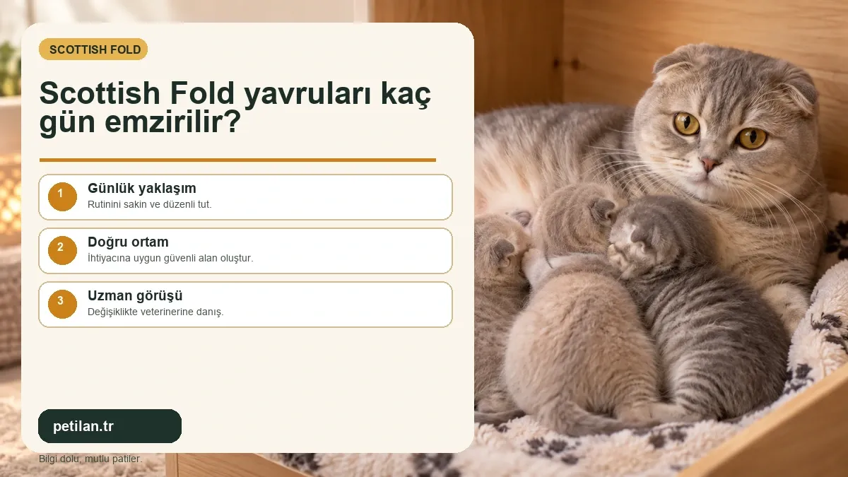 Scottish Fold yavruları kaç gün emzirilir?