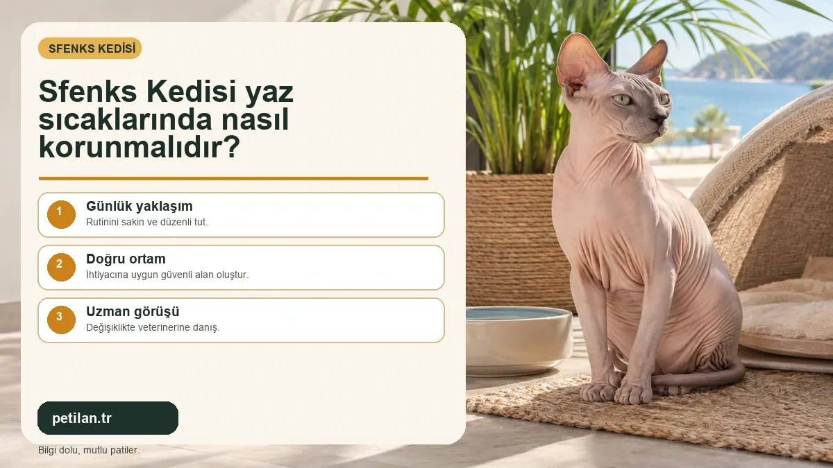 Sfenks Kedisi yaz sıcaklarında nasıl korunmalıdır?