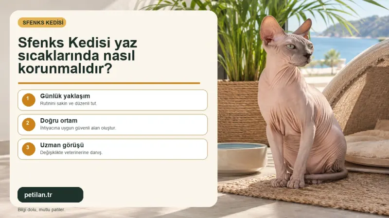 Sfenks Kedisi yaz sıcaklarında nasıl korunmalıdır?