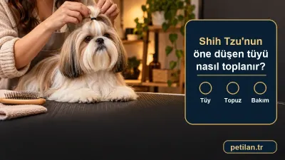 Shih Tzu'nun öne düşen tüyü nasıl toplanır?