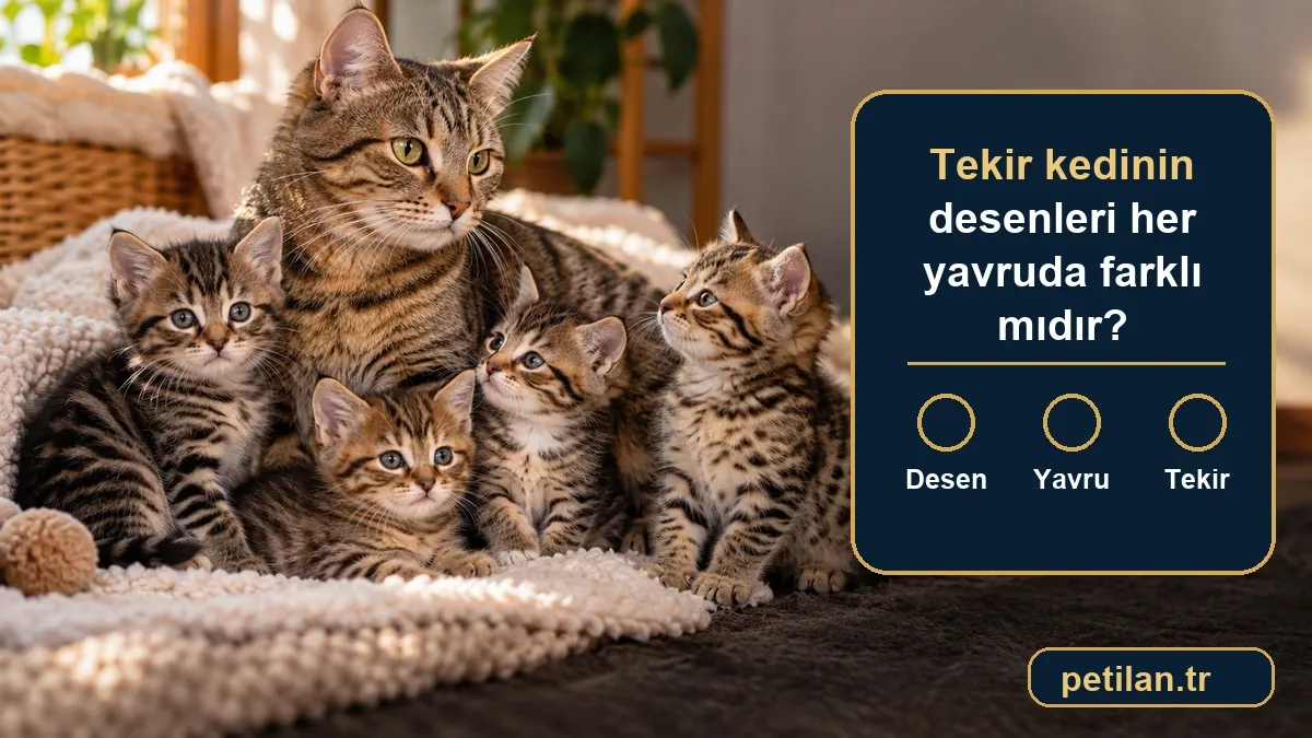 Tekir kedinin desenleri her yavruda farklı mıdır?