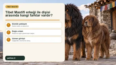 Tibet Mastifi erkeği ile dişisi arasında hangi farklar vardır?
