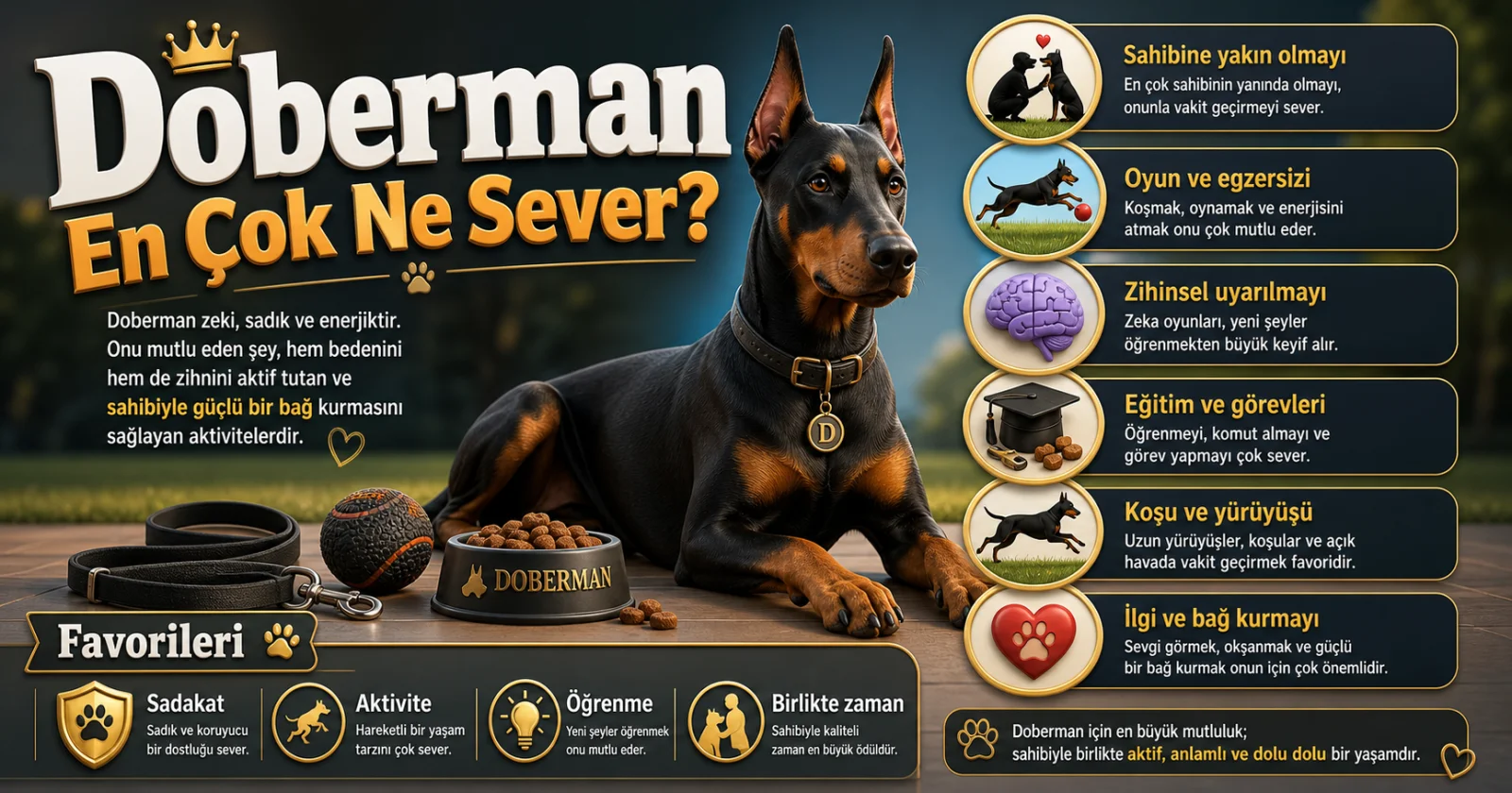 Doberman en çok ne sever?