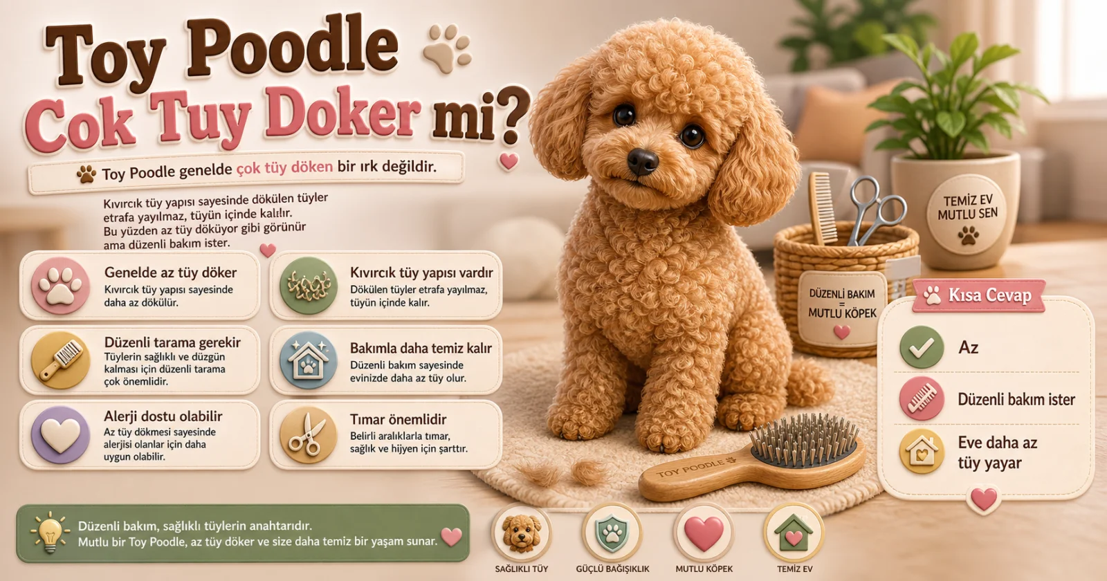 Toy Poodle çok tüy döker mi?