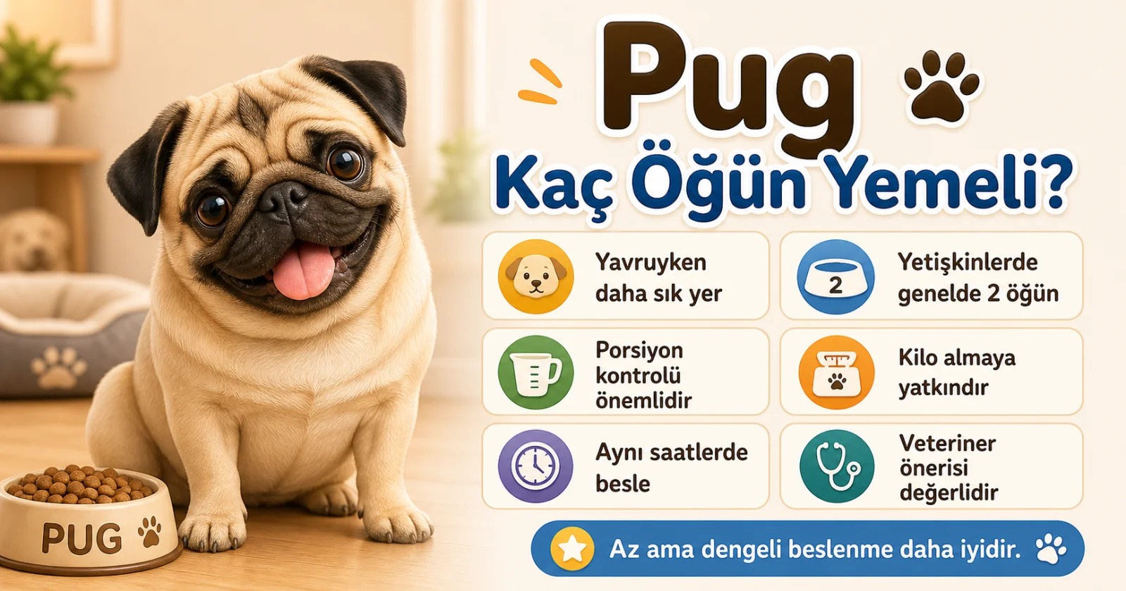 Pug kaç öğün yemeli?