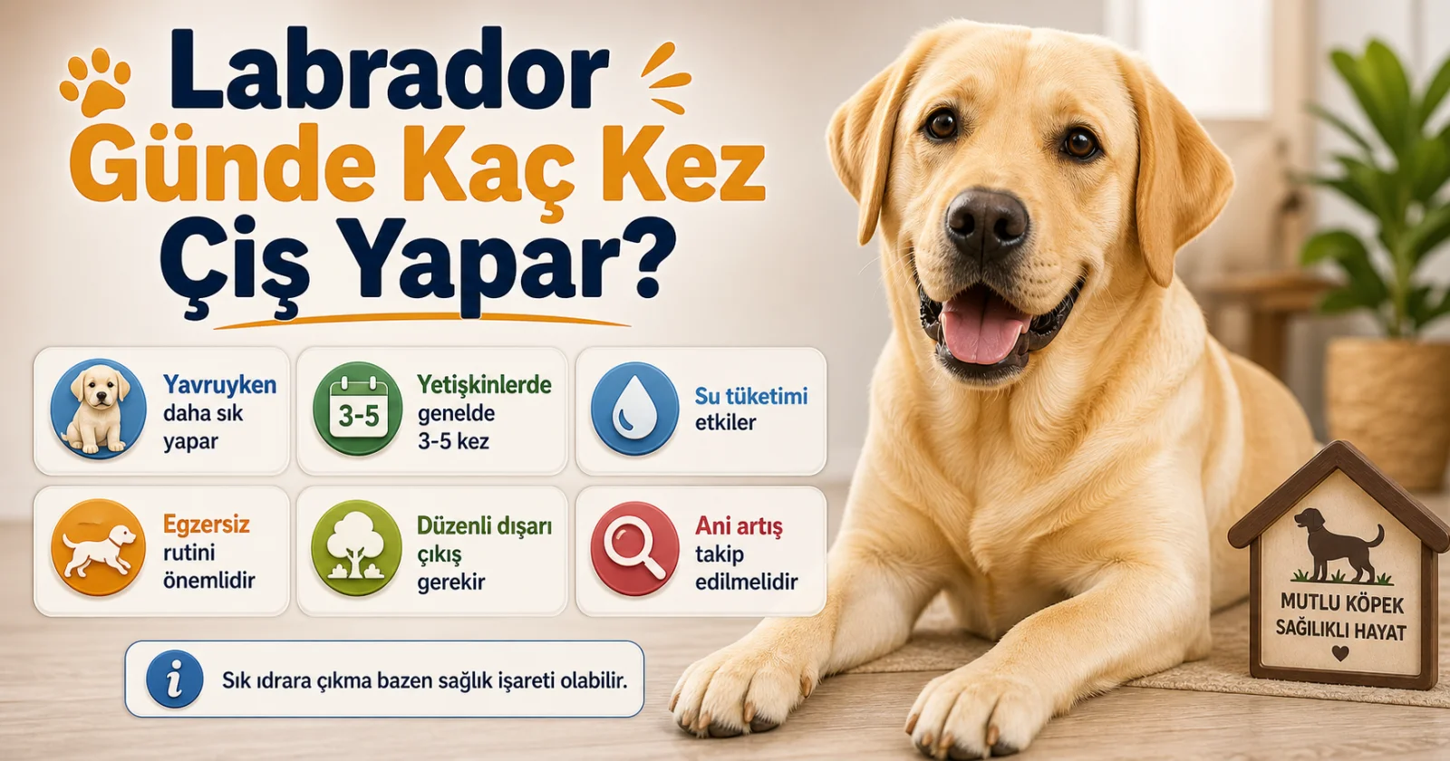 Labrador günde kaç kez çiş yapar?