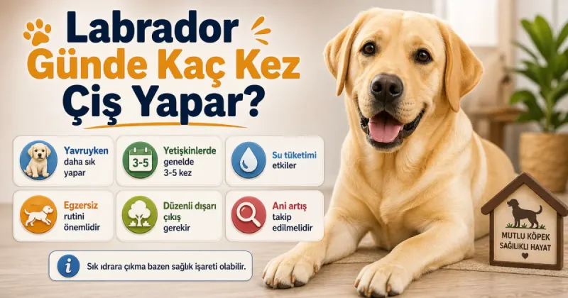 Labrador günde kaç kez çiş yapar?