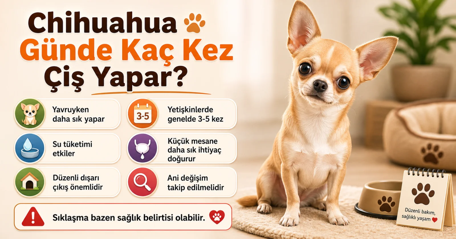 Chihuahua günde kaç kez çiş yapar?