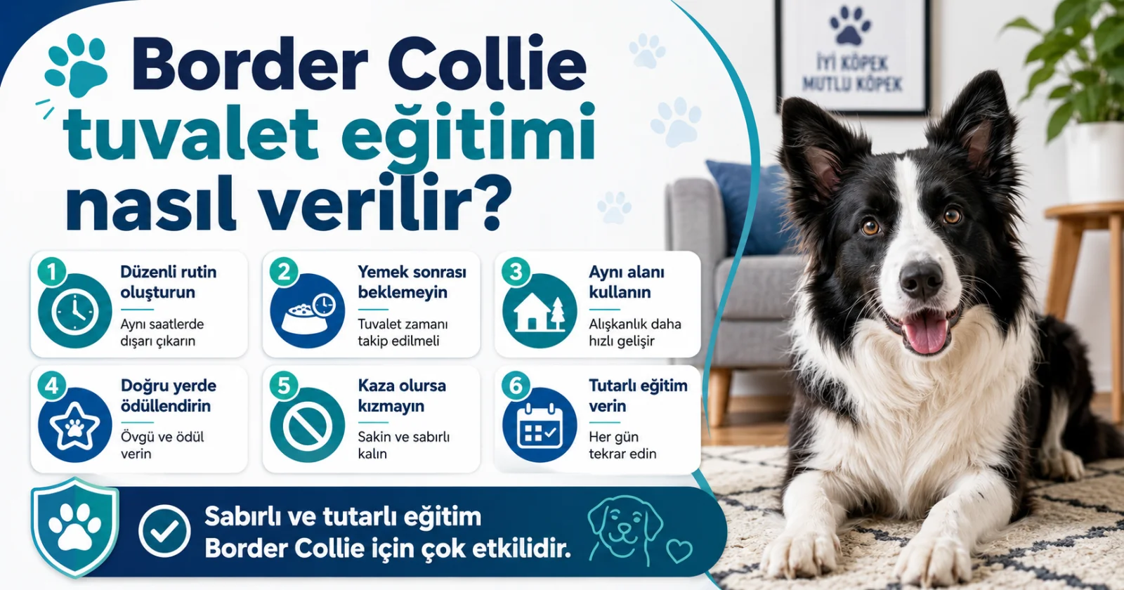 Border Collie tuvalet eğitimi nasıl verilir?