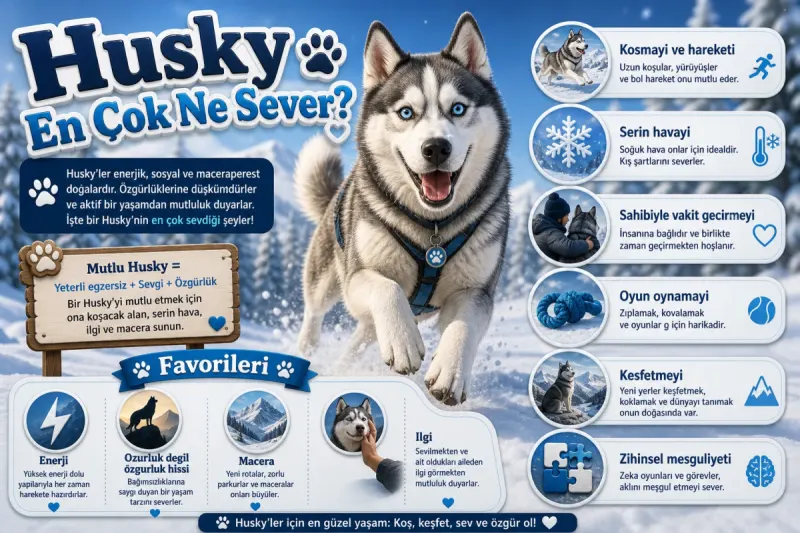 Husky en çok ne sever?