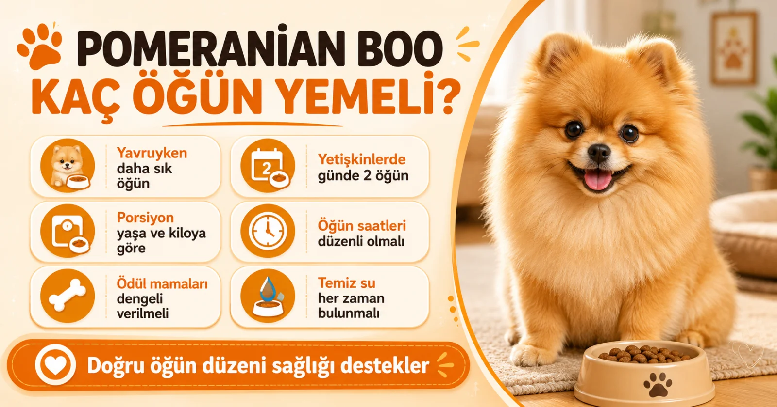 Pomeranian Boo kaç öğün yemeli?