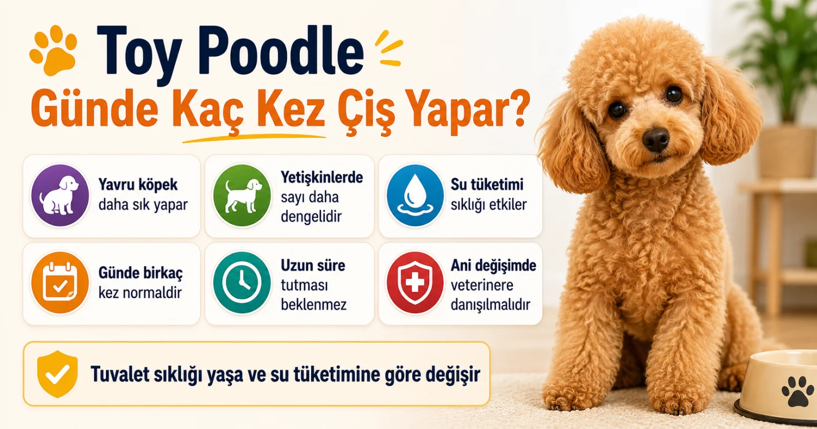 Toy Poodle günde kaç kez çiş yapar?