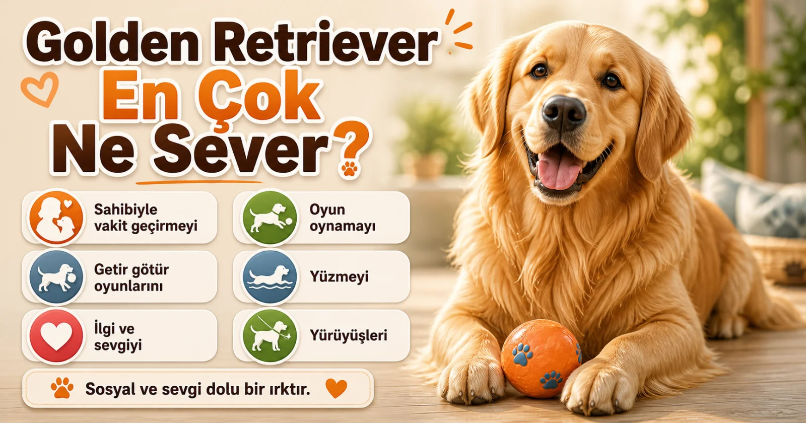 Golden Retriever en çok ne sever?