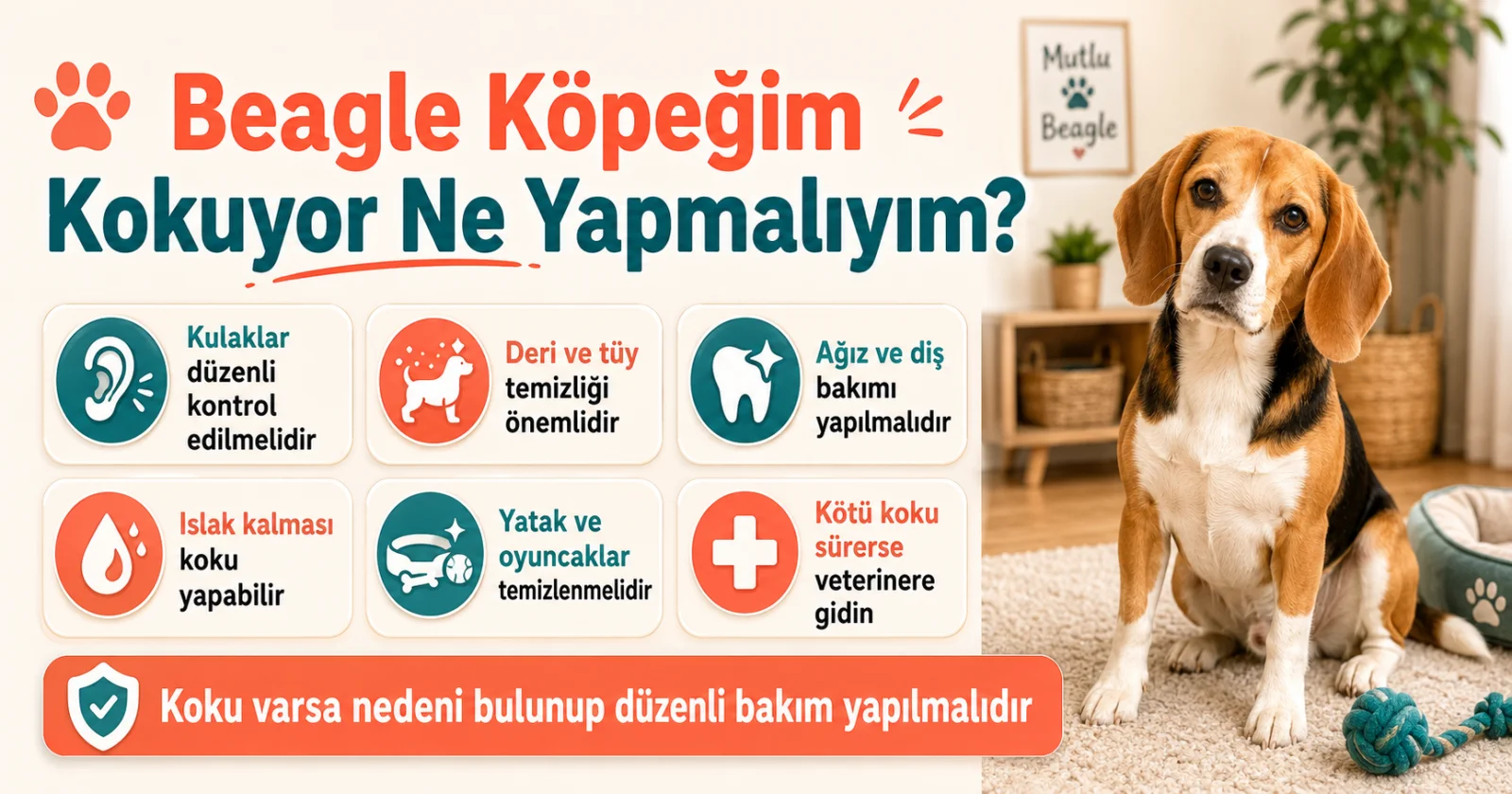 Beagle köpeğim kokuyor ne yapmalıyım?