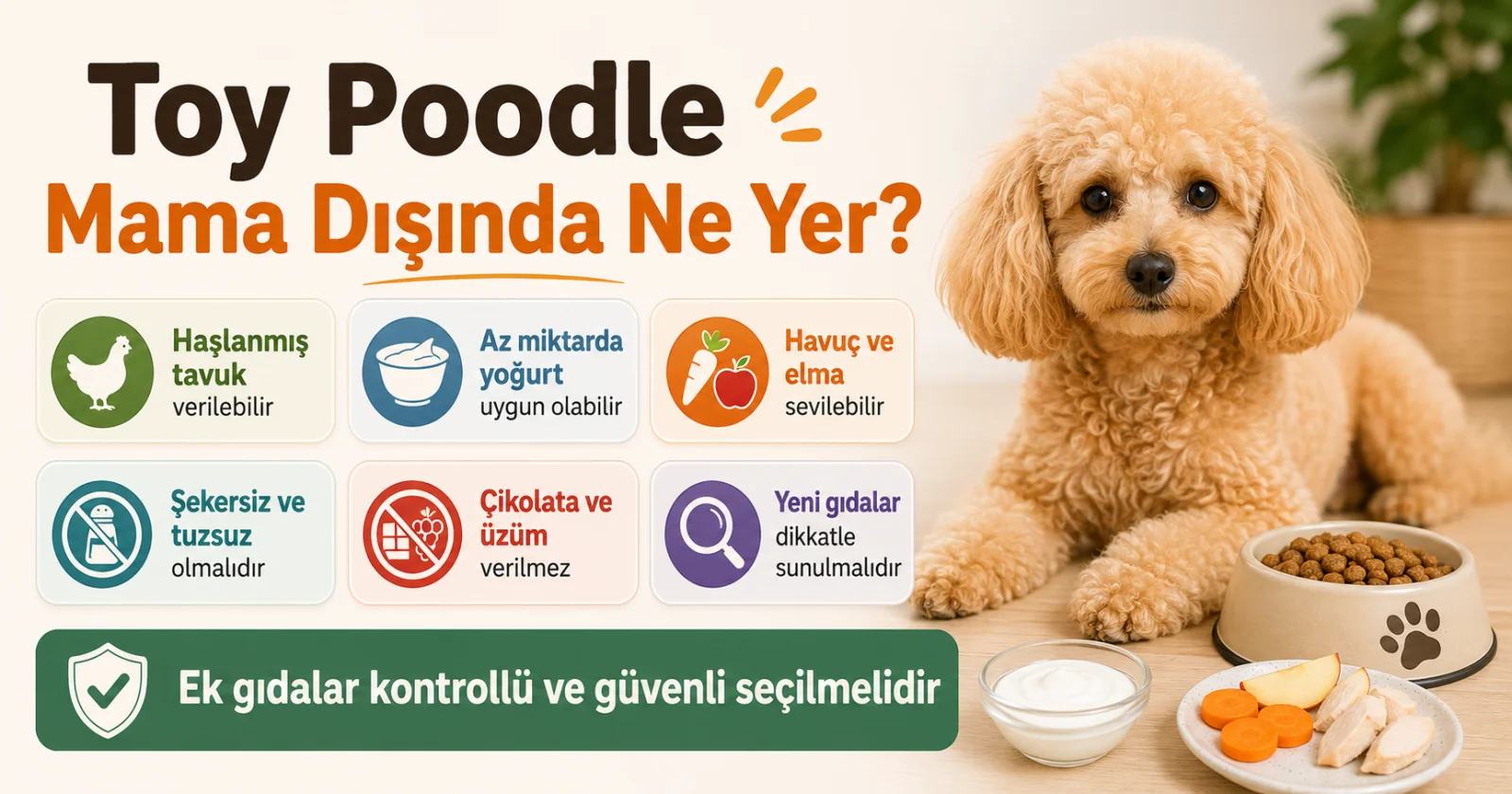 Toy Poodle mama dışında ne yer?