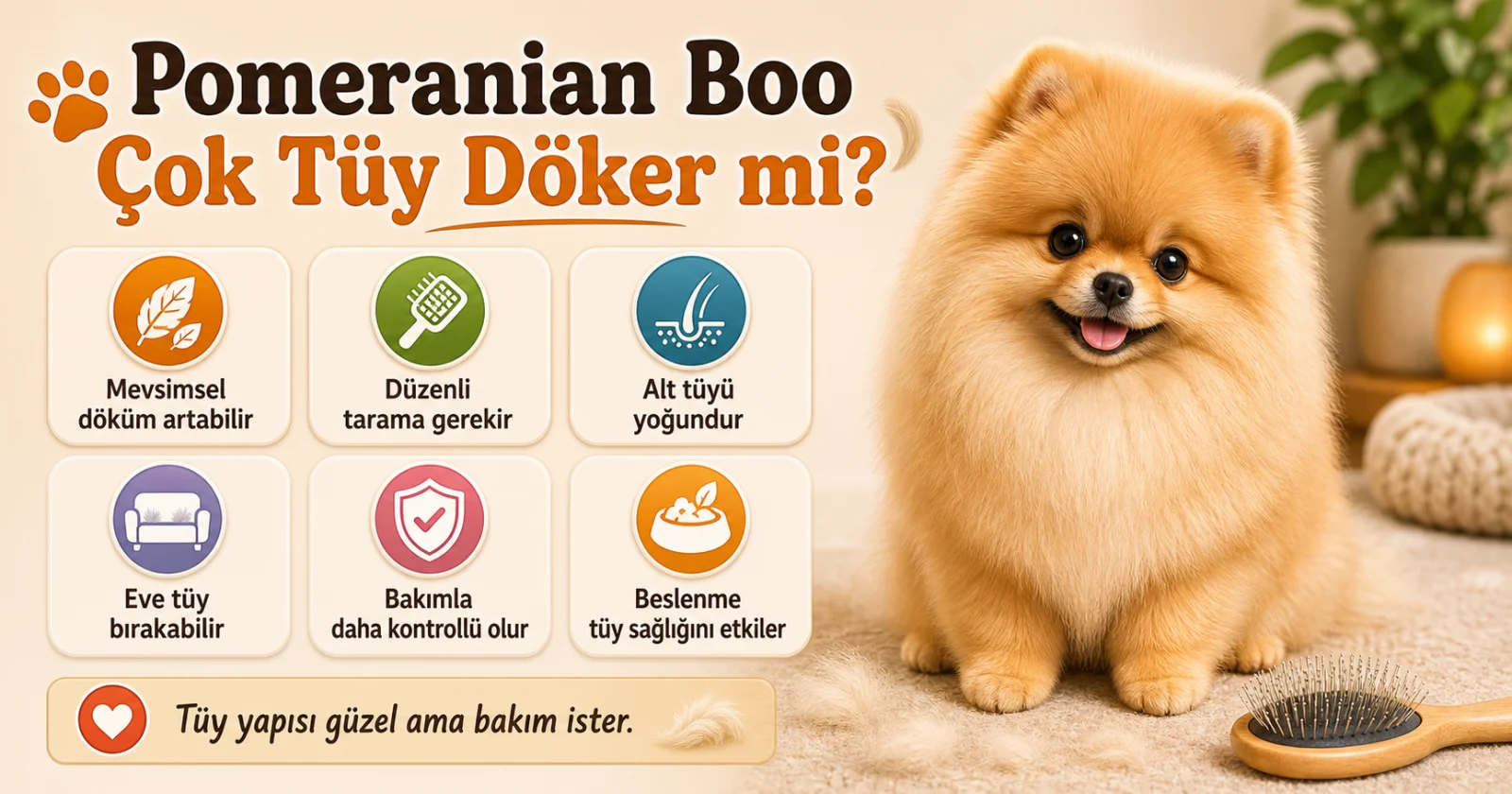 Pomeranian Boo çok tüy döker mi?