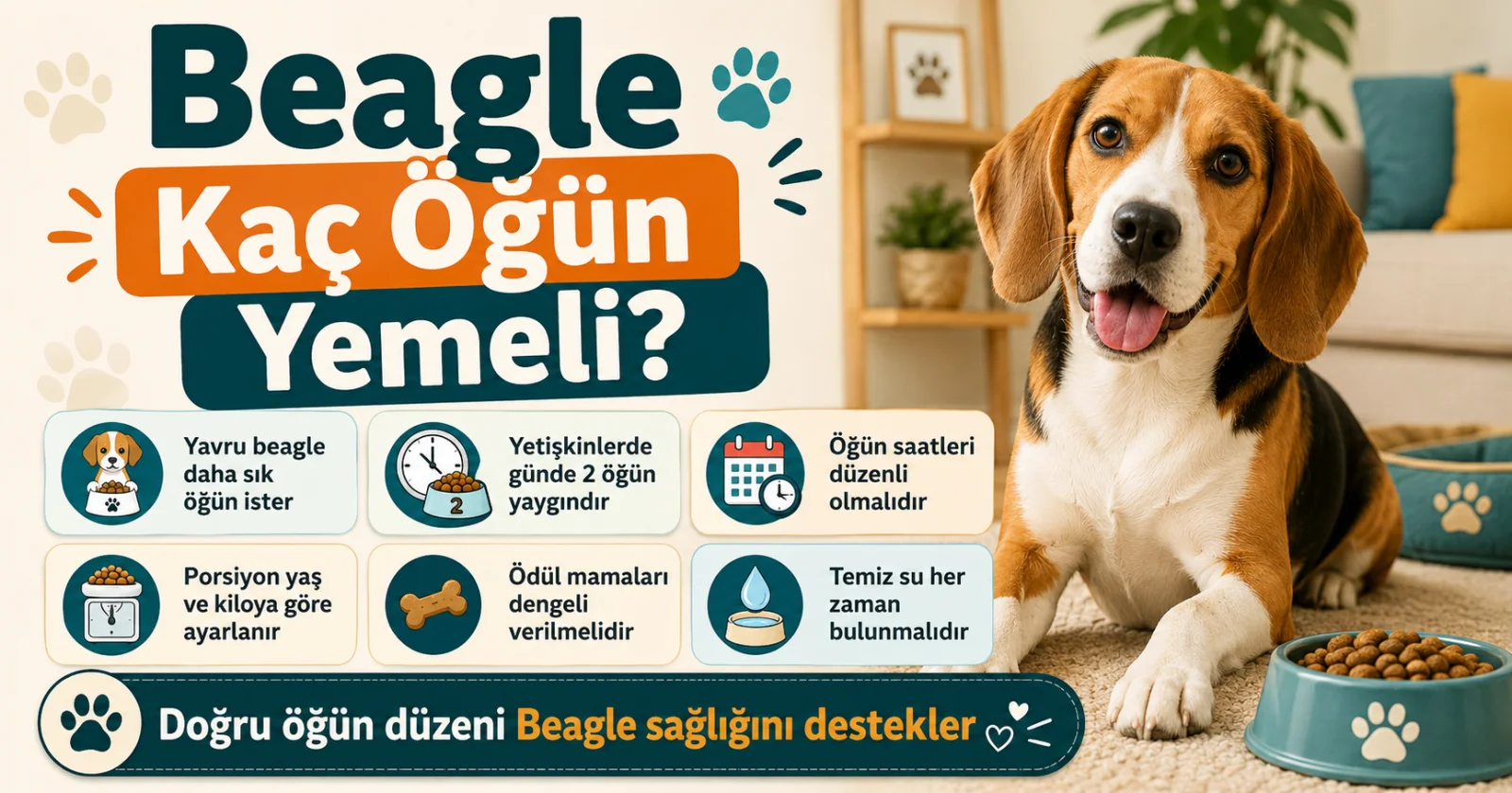 Beagle kaç öğün yemeli?