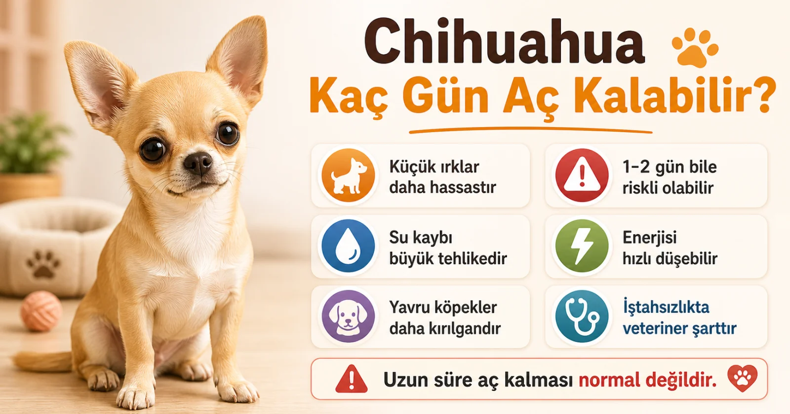 Chihuahua kaç gün aç kalabilir?