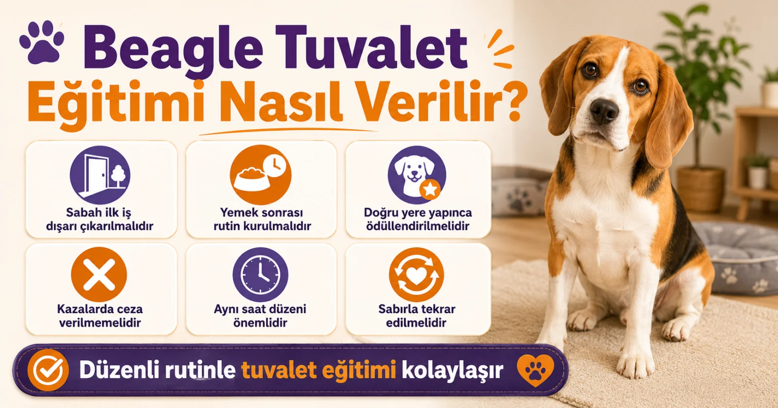 Beagle tuvalet eğitimi nasıl verilir?